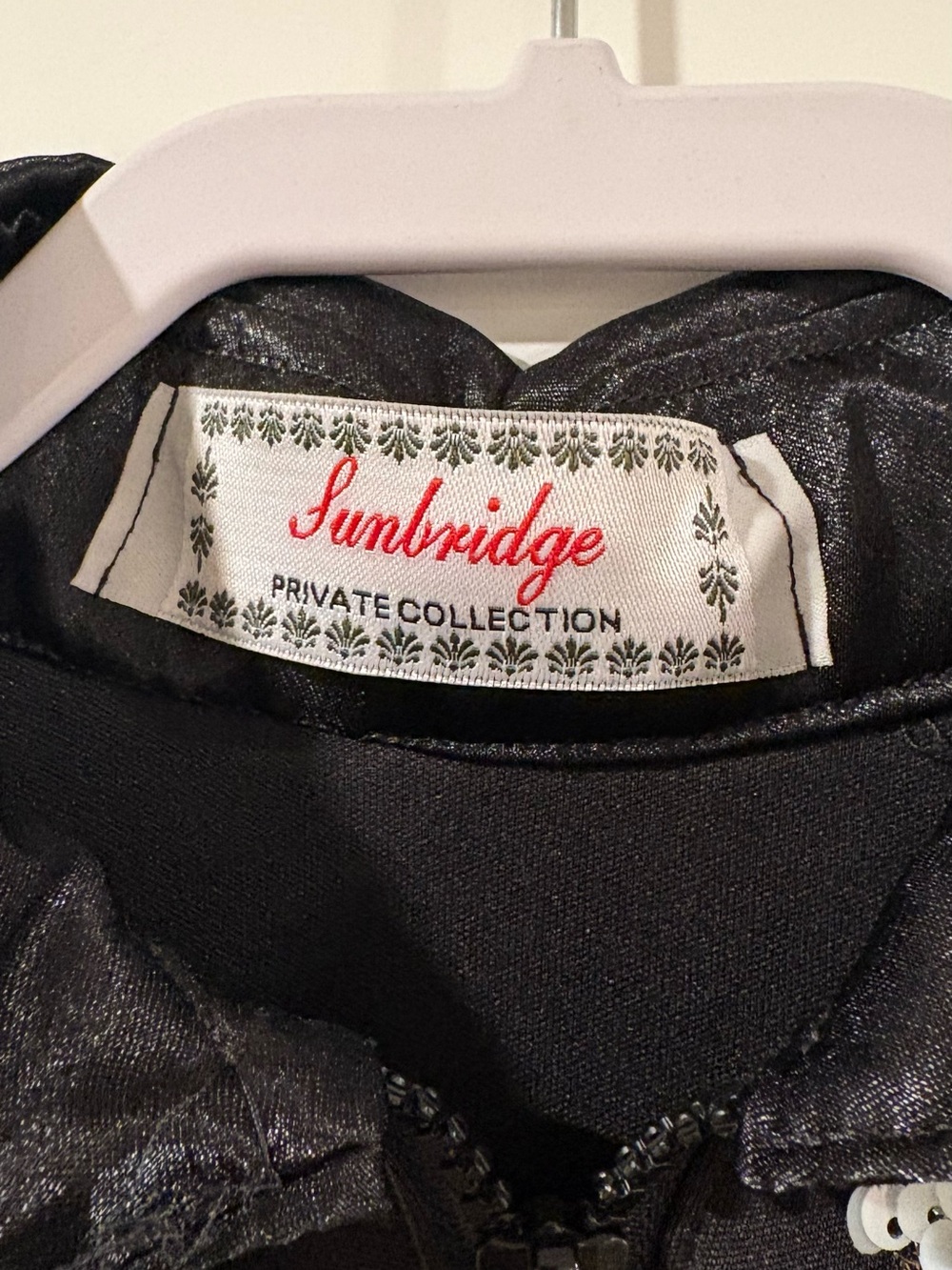 Sunbridge Private Collection Black Zip Jacket with Sequin Accents - Picture 3 of 3